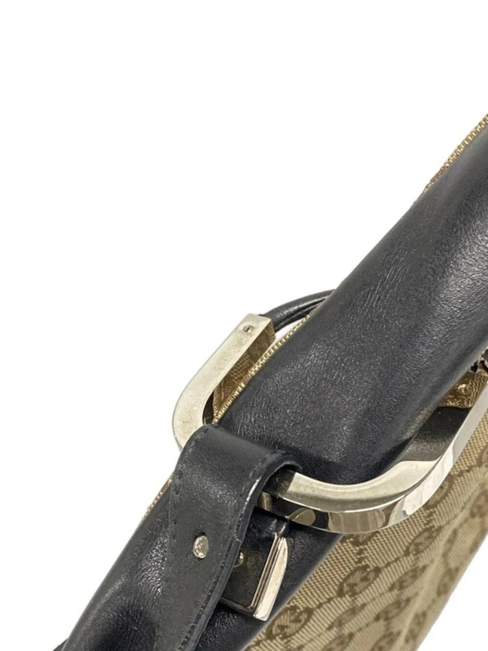 GUCCI GG 13748 Beige Black Jacquard Leather - Shoulder Bag - Picture 8 of 15